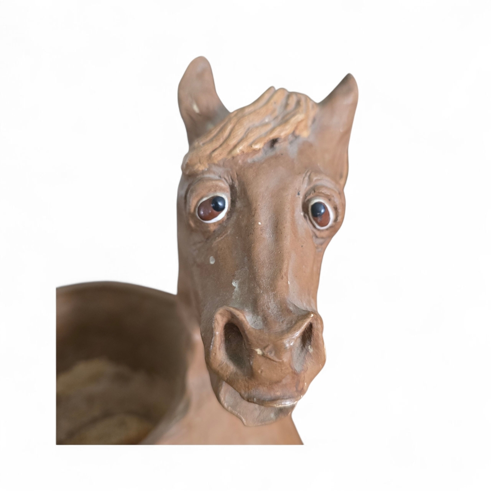 Vintage Dave Grossman Horse Planter Sneaker Pottery Folk Art Sculpture 11.5” - Picture 5 of 10